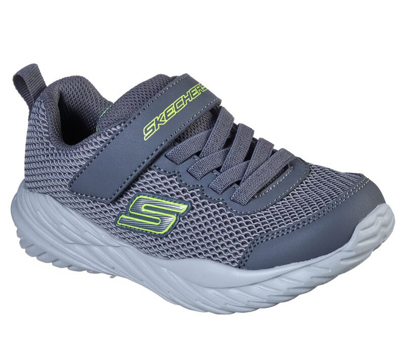 Skechers Nitro Sprint - Krodon - Boys Sneakers Grey/Light Green [AU-SO7677]